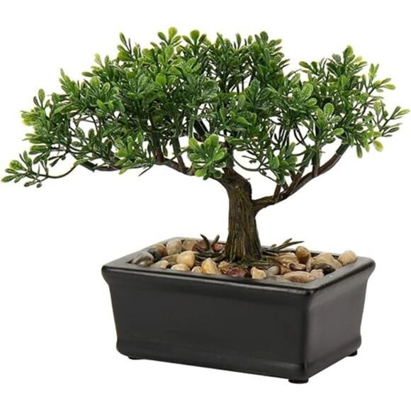 Artificial Bonsai Tree Juniper Faux Plants Indoor Small Fake Plants Decor - Picture 7 of 7